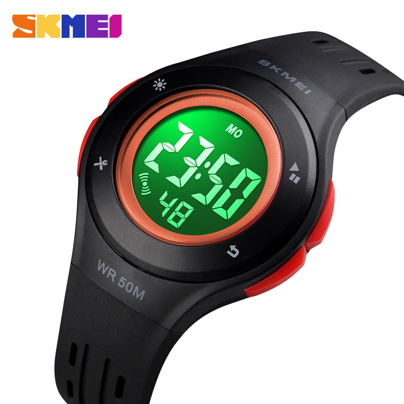 Horloges Voor Kids LED Sport Stijl kinderen Digitale Elektronische Horloge Jongens Meisjes Kinderen Cartoon 50 M Waterdicht Horloge SKMEI: Black