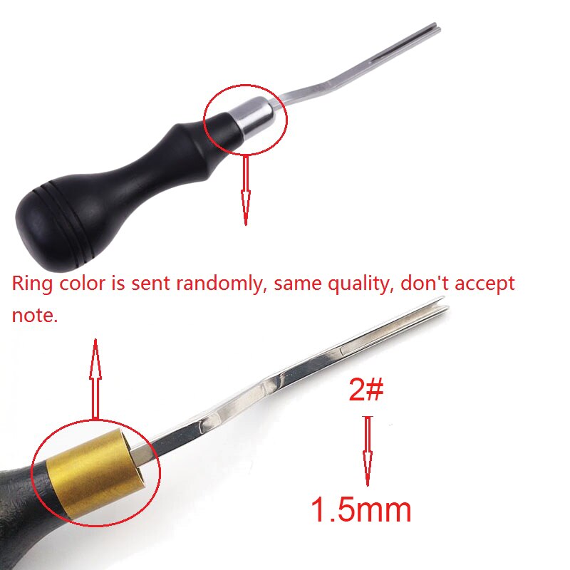 Herramienta biseladora de bordes de cuero, herramienta para biselar/pulir cinturones, herramientas de bricolaje de artesanía de cuero de acero de alto carbono, biselador de bordes: 1.5mm