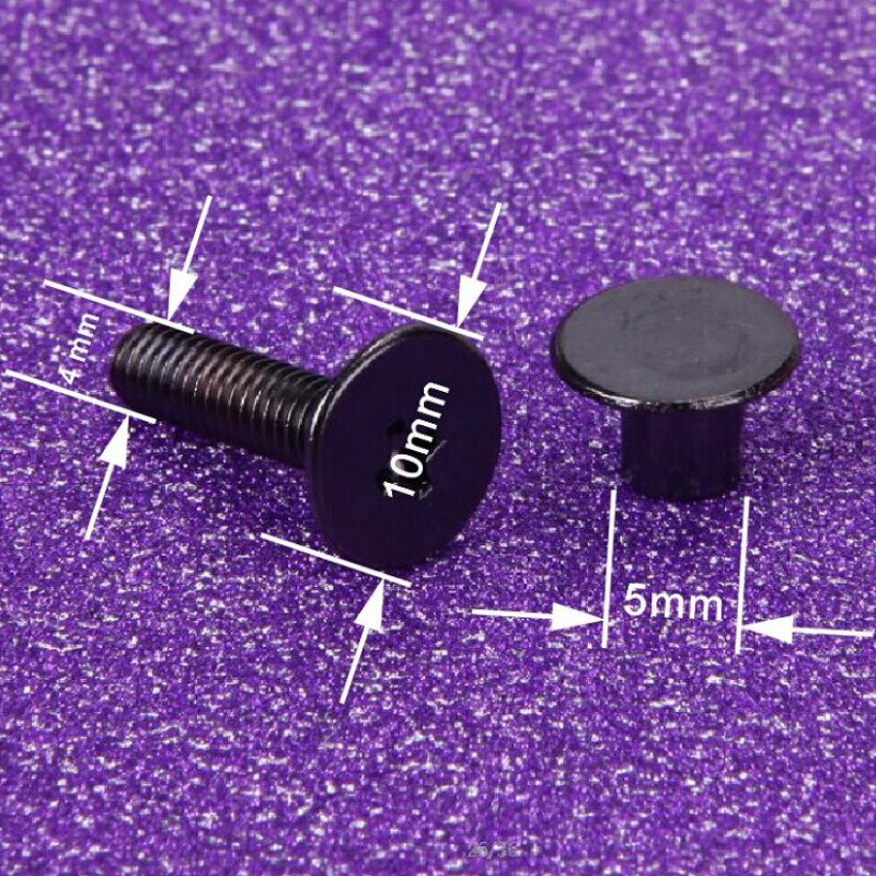 10pcs/set Flat Screw Rivet Head Hardware Carbon Steel for Luggage Leather Craft or Notebook Screw Rivet Buckle