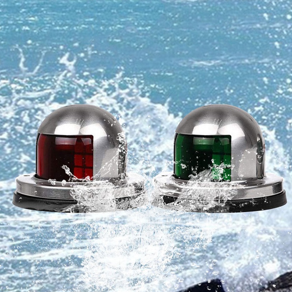 12V Rood Groen Led Navigatie Verlichting Rvs Zeilen Lamp Voor Marine Boot Ponton Yacht Boot Lichten Boot Accessoire