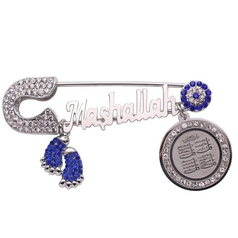 Muslim Islamic Religious Style Pendant Metal Brooch Baby Male and Female Brooch Classic Brooch