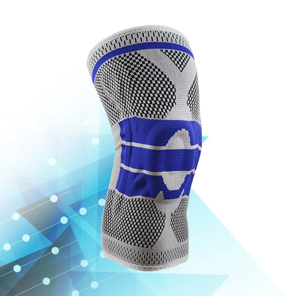 Enkele Fitness Hardlopen Fietsen Knie Ondersteuning Braces Elastische Nylon Sport Knie Pad Sleeve-Sized M (Grijs)