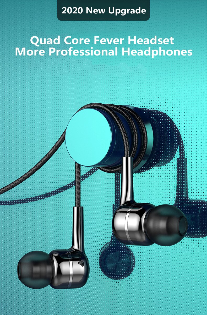 V5 hifi-sports øretelefoner støjreduktion tung basmusik ørestykke universal 3.5mm in-ear kablet øretelefoner