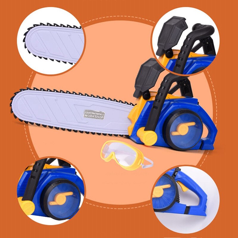 Modello elettrico Motosega Strumento Giocattolo Chainsaw Macchina di Simulazione Dei Bambini Del Capretto Giocattolo