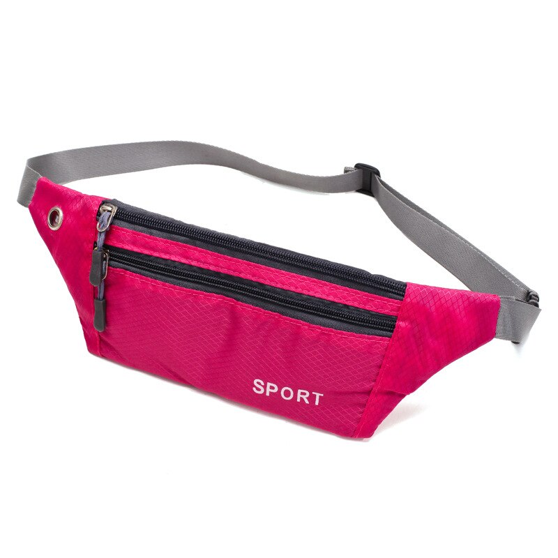 Fanny Pack Vrouwelijke Sport Mode Waterdicht Borst Handtas Unisex Heuptas Dames Taille Packs Buik Riem Tassen portemonnee: rose