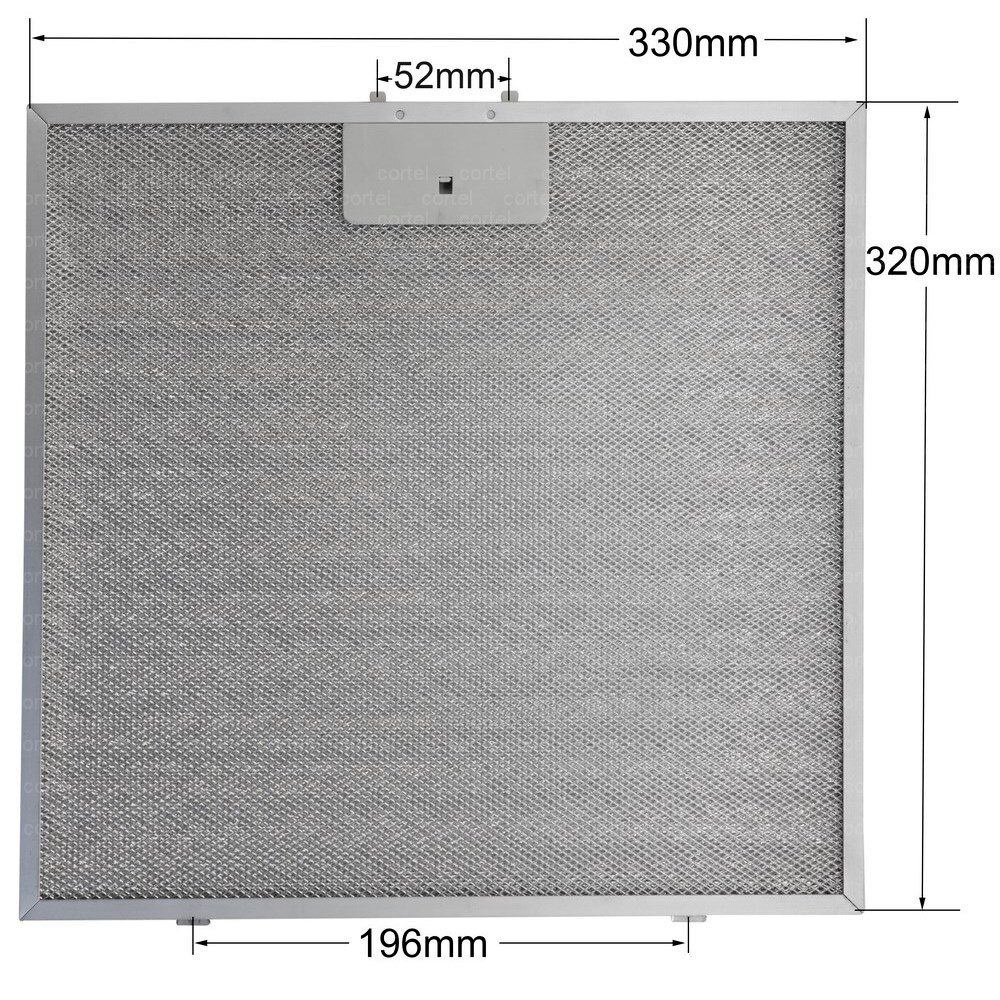 Inventum 40600900005 Filter Vetfilter 270x250mm. Afzuigkap
