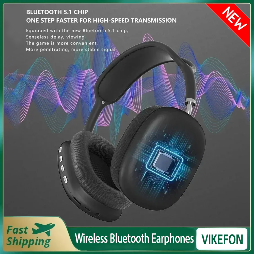 P9 Wireless Bluetooth Headset Outdoor Sports Gaming Wireless Headphones with Mic Noise Cancelling Earbuds Bluetooth Earphones