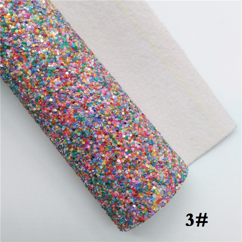 Glitterwishcome 21X29CM A4 taille paillettes tissu, gros cuir pailleté, Faux cuir PU tissu vinyle pour les arcs, GM502A: 3