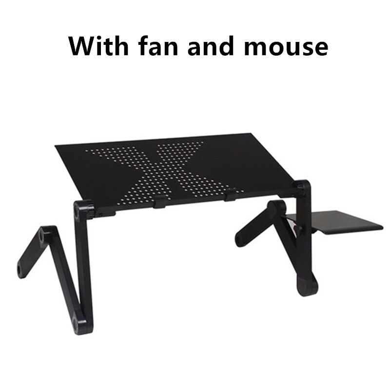 Aluminum Alloy Adjustable Laptop Table Portable Folding Computer Desk Notebook Desktop Stand Computer Table For Sofa Bed: Blue