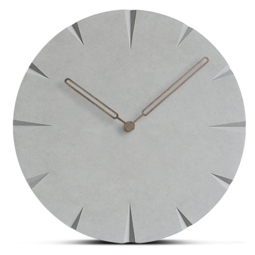 Large Wooden Wall Clock Simple Modern Nordic Silent Clocks Square MDF Wood Hanging Wall Watch Home Wall Decor 12 Inch
