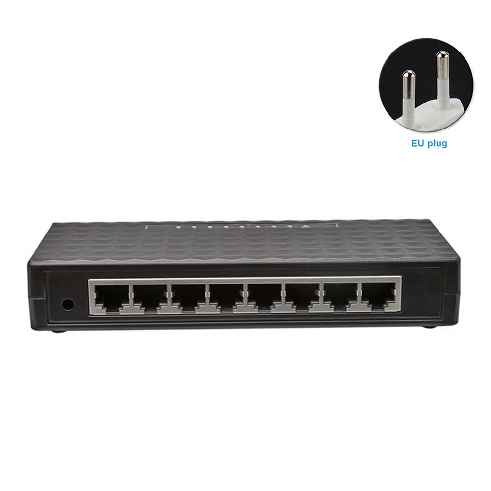 LAN Unmanaged Network Home 8 Port Ethernet Switch Desktop RJ45 1000 Mbps Splitter Full Duplex Gigabit Hub Sturdy Self Adaptive