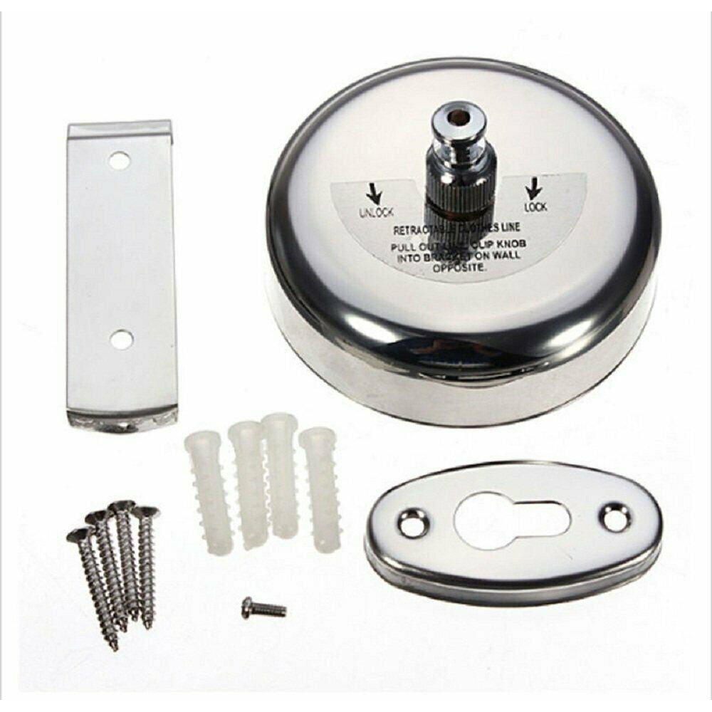 INTBUYING Retractable Single Clothes Line SUS304 Clothes Dryer Laundry for Indoor Outdoor 9.2 feets