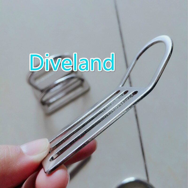 100% Brand 316 Stainless Steel D Ring Buckle Scuba Diving Weight Belt Keeper Webbing Harness Belt Retainer Stopper: NO 2