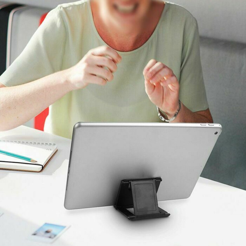 Soporte ajustable para Tablet de ángulo múltiple, soporte plegable para teléfono móvil, soporte Universal de escritorio de plástico para teléfono