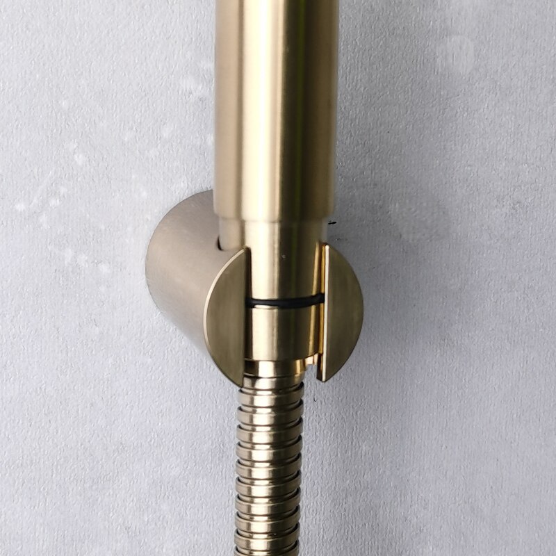 Bidet Shattaff Wc Schoonmaken Abs Sproeier Set Geborsteld Goud Met Rvs/Pvc Slang Plastic Houder Hoge Druk