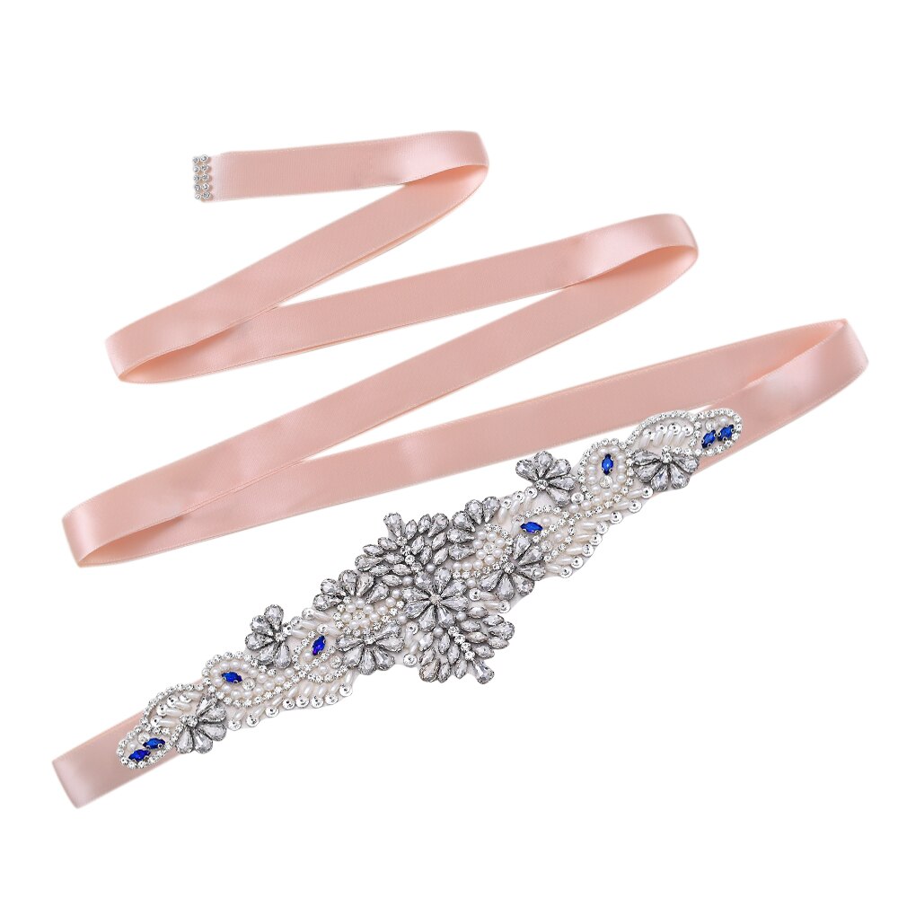 Topqueen  s487 brudbälten för klänningar diamantbälte formella klänningar för kvinnor afton gravidklänning strass bälten blå: Vntage rosa