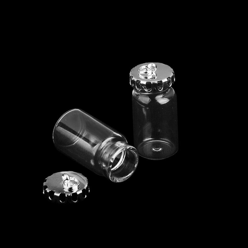 10 stuks mini flesjes lege glazen flesjes hanger bedels transparant