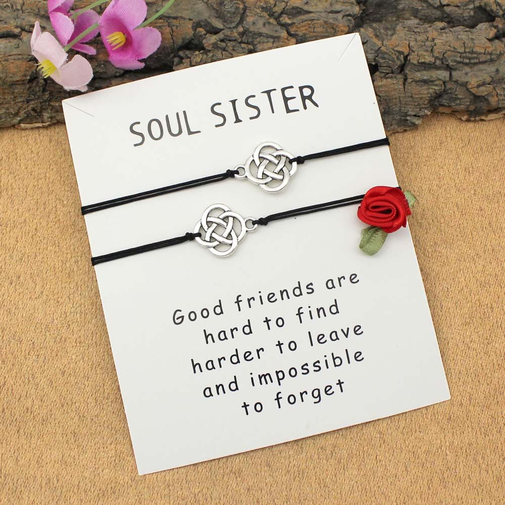 Infinity Soul Zus Armband, Bijpassende Soulmate Armband, Bruiloft Bruidsmeisje Armbanden Vriendschap: B8107