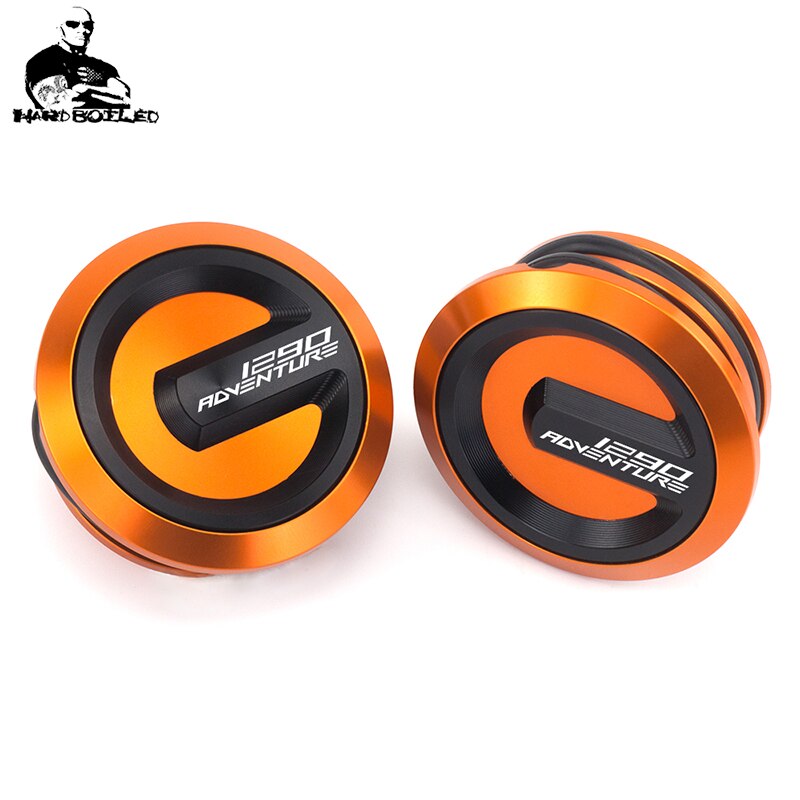 För ktm 1290 super duke  r 1190 1090 1050 1290 äventyr cnc aluminium motorcykelram hål täcklock lock propp dekor dekorativ keps: Orange svart 1290 adv