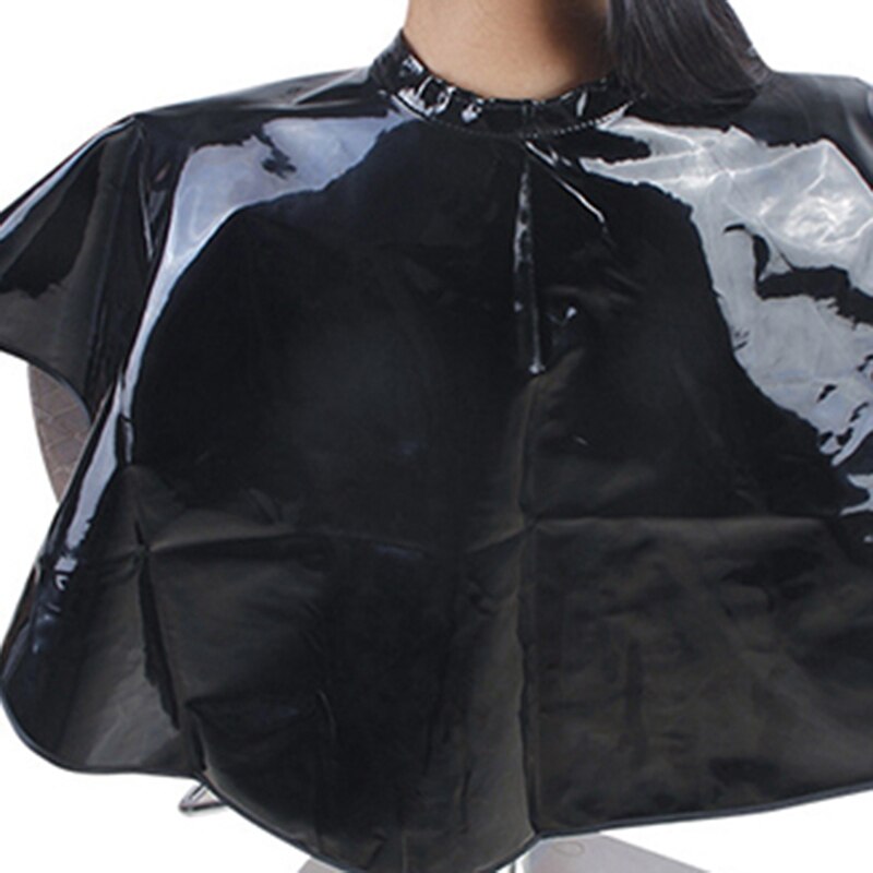 Hook & Loop Locking PVC Salon Hair Apron Mirror Surface Smooth Bib Gown Cappa Hairdressing Collar Styling Wraps Shawl