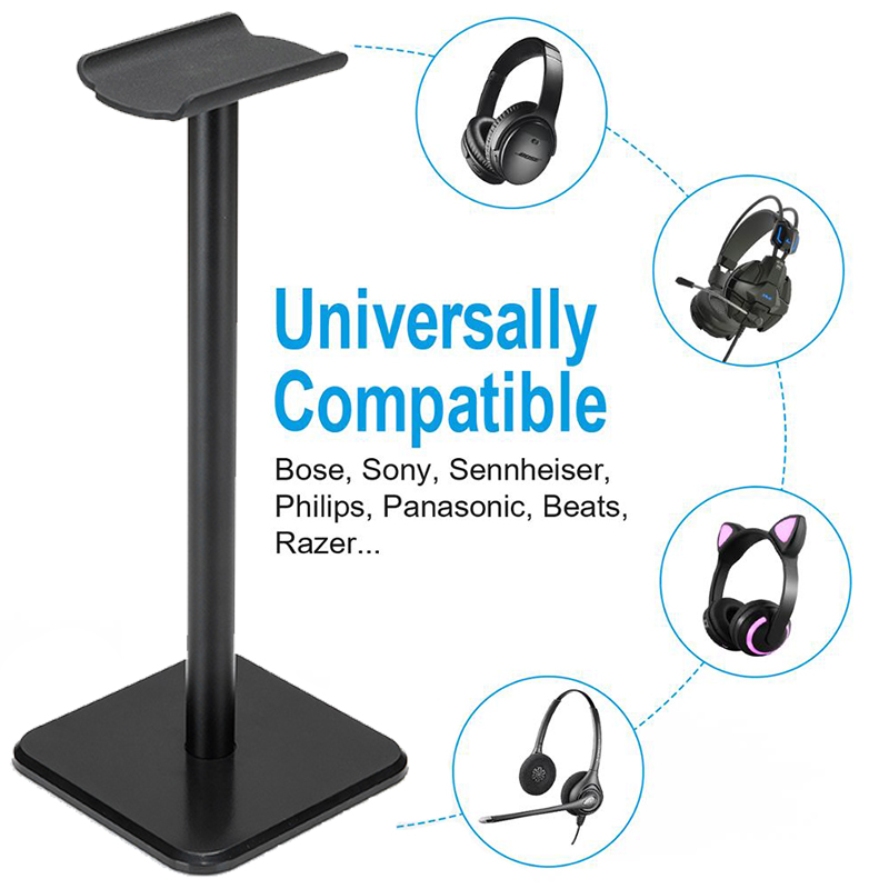 Headsets Stand Headphones Table Holder Classic Earphone Stand With Aluminum Support Bar Headrest Desk Holder Stand