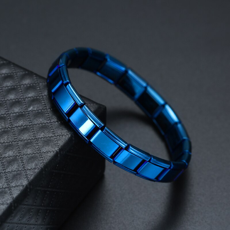 Pulsera de acero inoxidable con cadena de eslabones, colgante de pulsera, estilo minimalista, informal, Unisex