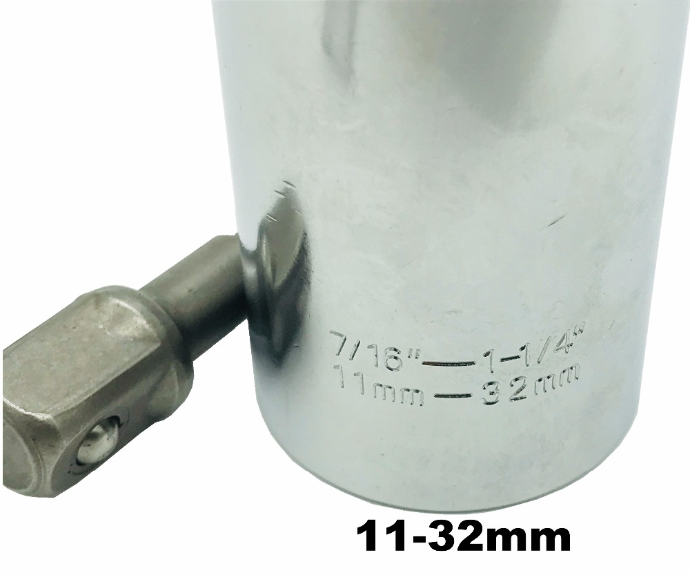 Stor universalhylsa 11-32mm 1/2 " momentnyckelsats elborr spärrbussning nyckel gator magiskt grepp multihandverktyg