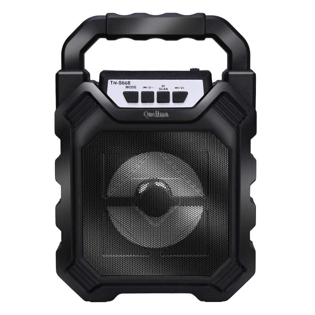 HIPERDEAL High Power Bluetooth Speaker Wireless Stereo Subwoofer Subwoofer Music Player Color LEDFM Radio HIFI Sound: Black