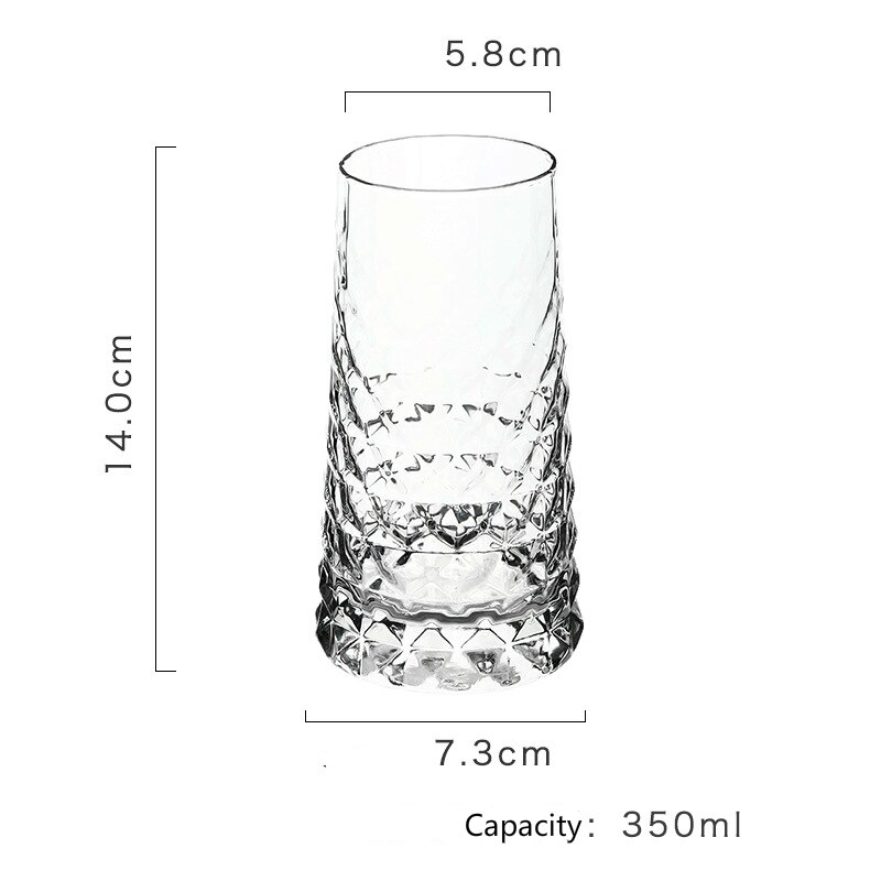 Best Transparent Lead Free Diamond Beer Cups Household Whisky Vodka Glassware Bar Personality Wine Glass Friend: B