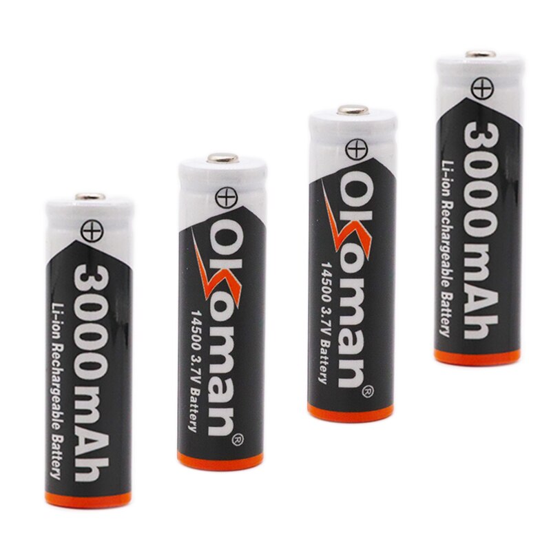 Mye eastfire  aa 14500 3000 mah 3.7 v litium ion oppladbare batterier og ledet lommelykt,