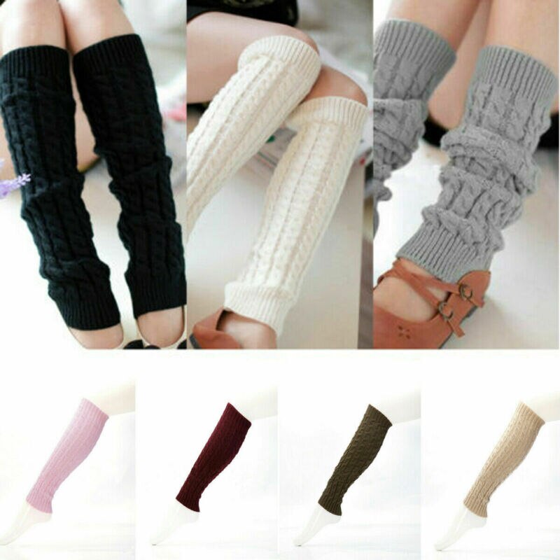 Sexy Women Leg Warmer Winter Warm Knee High Knit Crochet Legging Boot Slouch