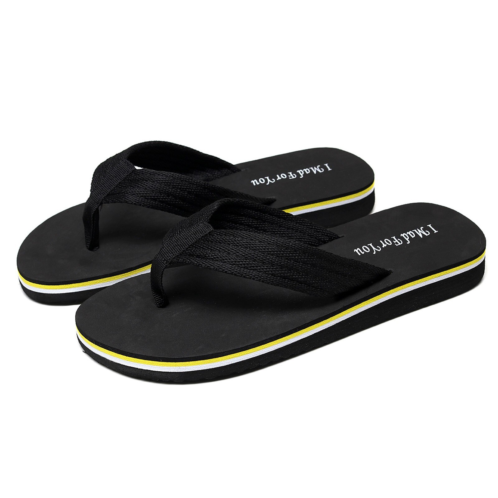 Mannen Slippers Zomer Strand Ademende Schoenen Sandalen Thuis Slipper Mode Flip-Flops Platte Schoenen Zomer Schoenen Slippers r5: Black  / 41