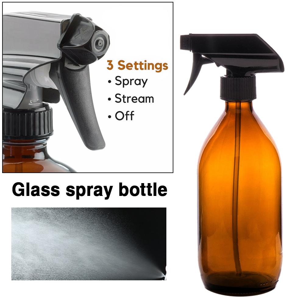2 x 500 ml bærbare ravglas salon sprayflasker hårklipning stor tom tåge sprøjtebeholder rejse genopfyldelig flaske