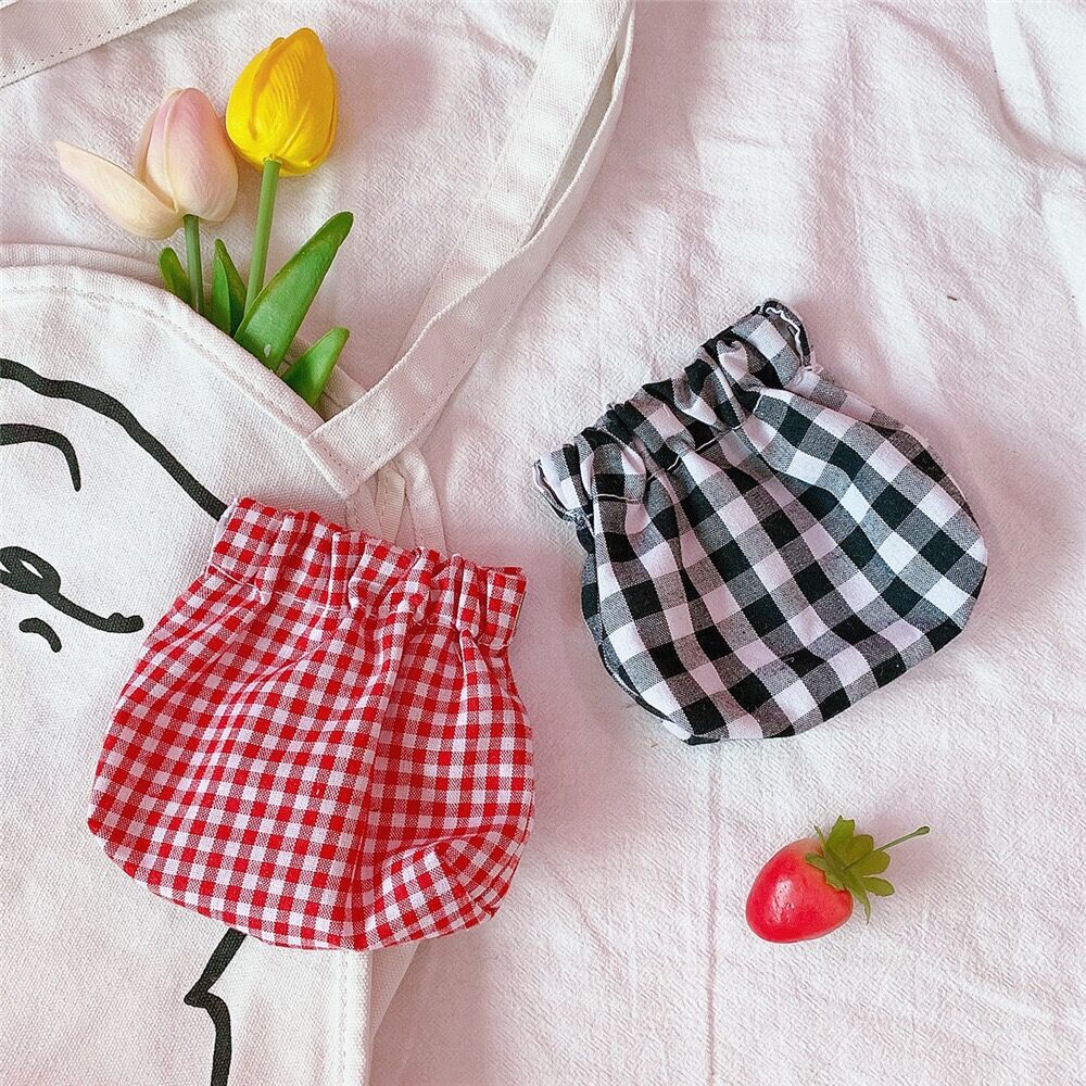 Bentoy rouge Plaid porte-monnaie Bus porte carte bancaire sac de maquillage filles Mini sac d'argent enfants pièces de monnaie poches corée sacs simples