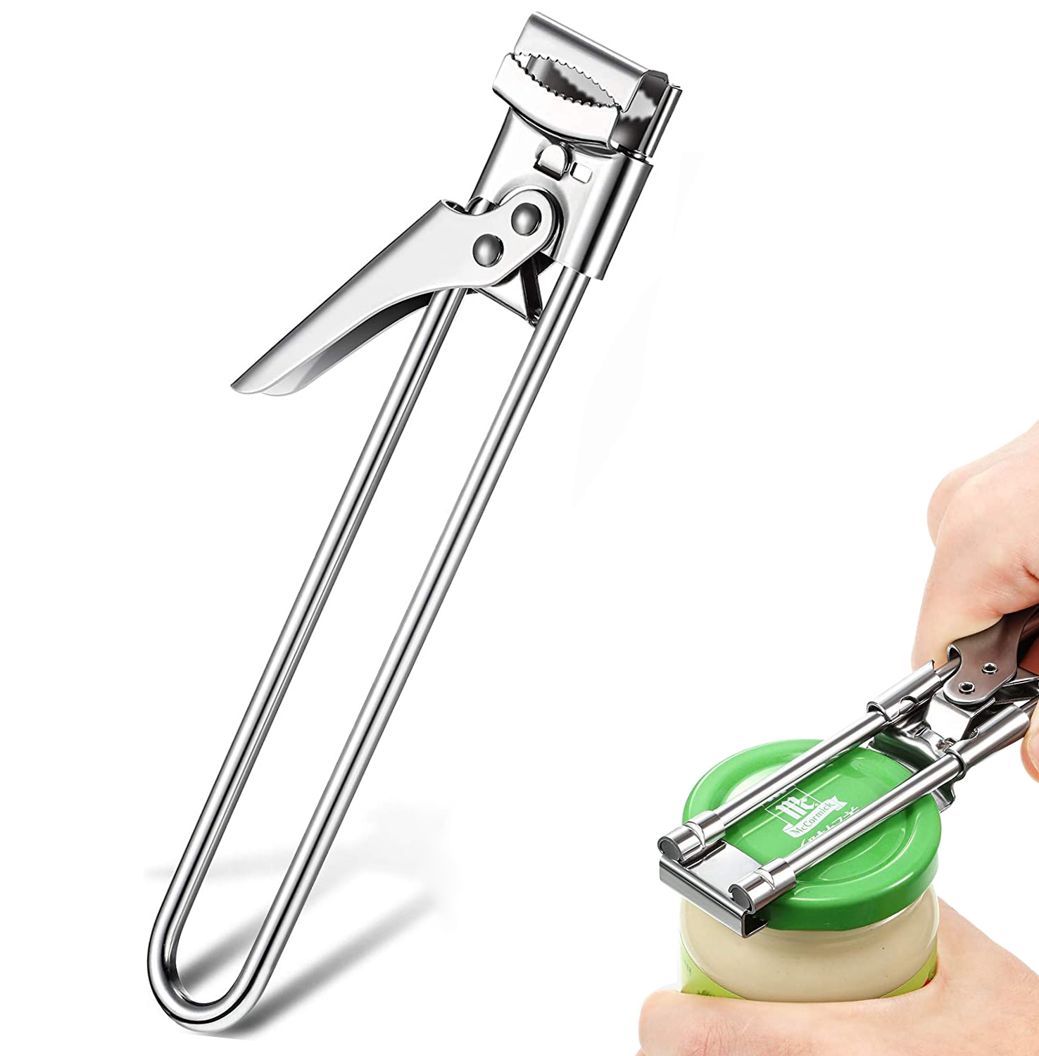 Adjustable Multi-Function Jar Opener Stainless Steel Manual Jar Bottle Opener Glass Lid Remover Kitchen Accessories