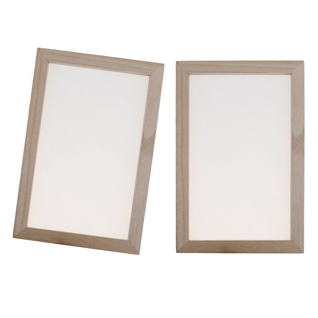 2x Vintage Wooden Paper Making Mould Frame Screen for Handmade Paper 20x30cm