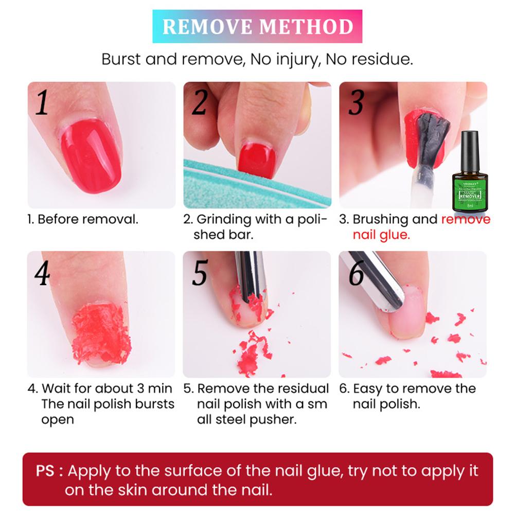 Magic Nagellak Remover Burst Nail Verwijderen Lijm Magic Verwijder Nagellak Quick Verwijder Nail Lijm Niet Kwetsen nagels