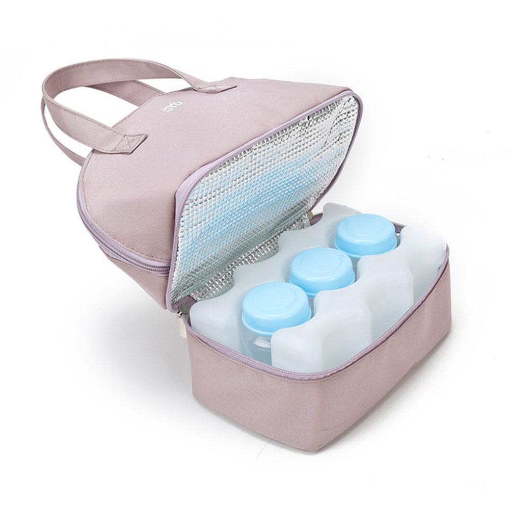 Kawaii Portable Handbag Multi-function Breastfeeding Milk Bag Box Insulation Storage Bag Lunch Double-layer Preservation