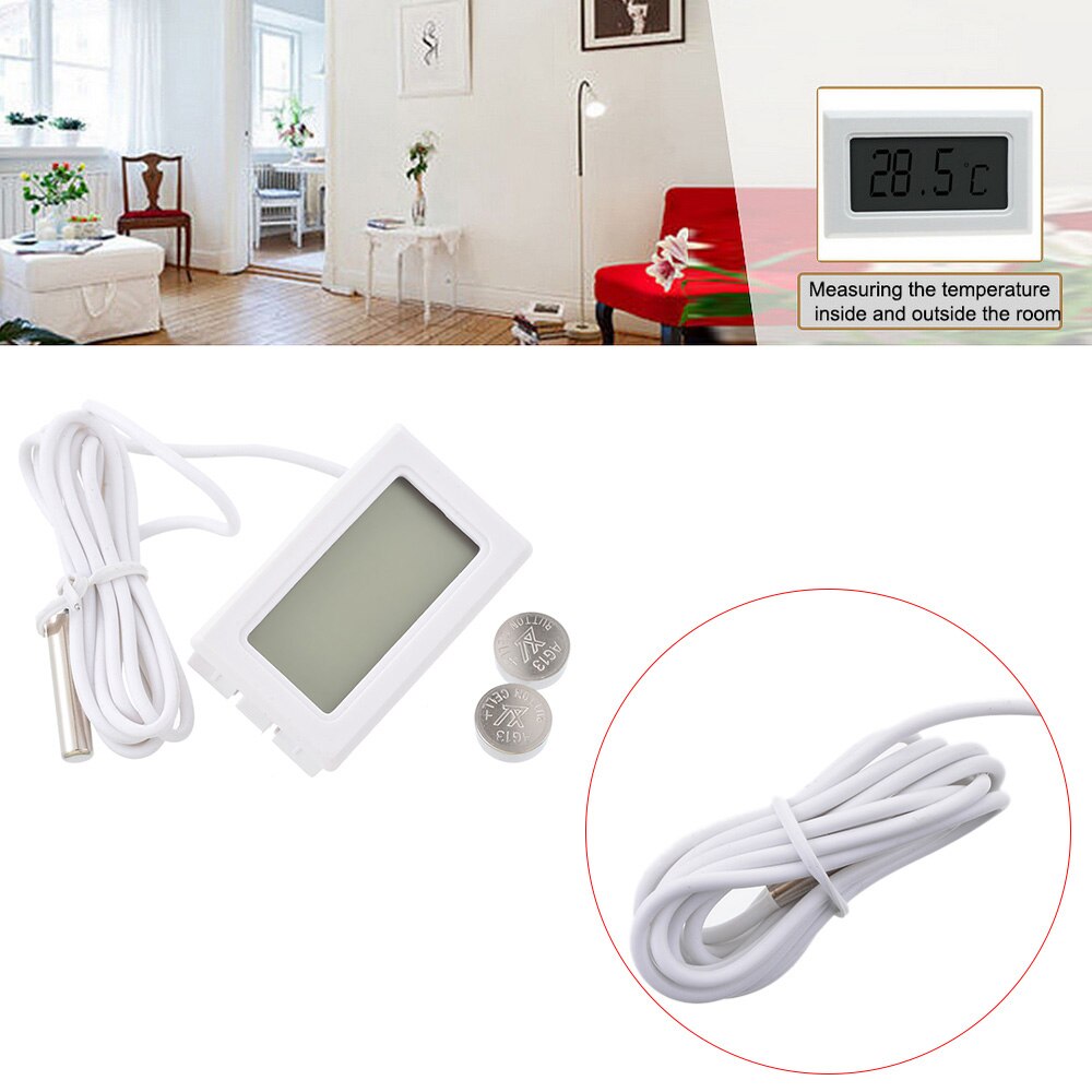 Portbale Digital LCD Thermometer Waterproof Water Submersible Precision Electronic Termometers With Probe Measuring Temperature#