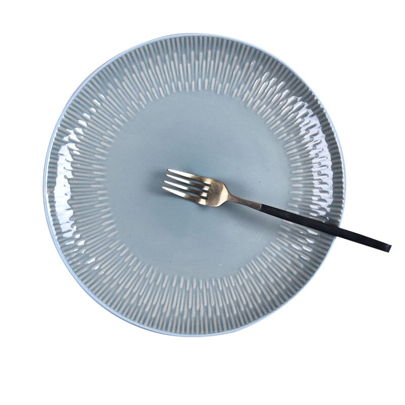 Tableware Ceramic Dinner Plate Set Dish 8/10 Inch Porcelain Cute Dessert Plate Dinnerware Retro Kiln Changing Western Food Plate