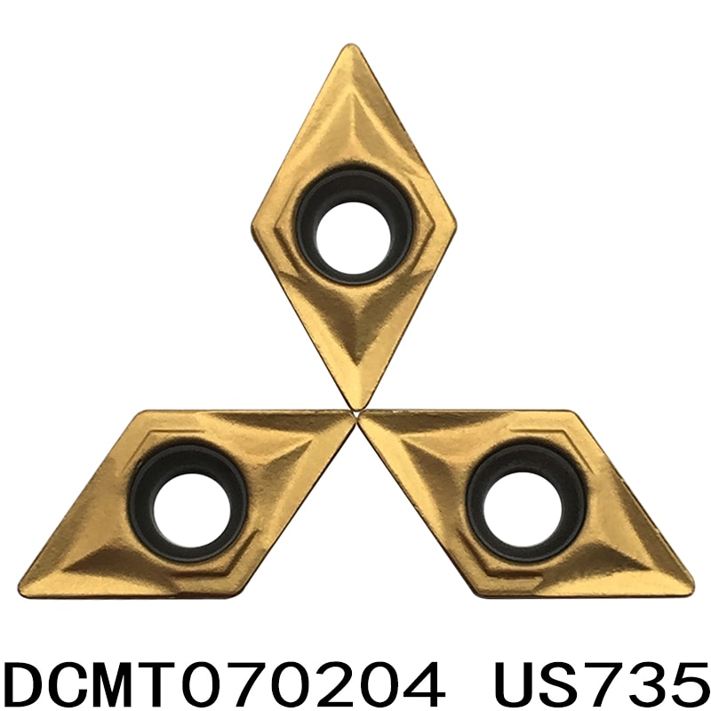 10pcs Dcmt070204 Us735 Dcmt21.51 Carbide Insert Vanden/Wing Draag