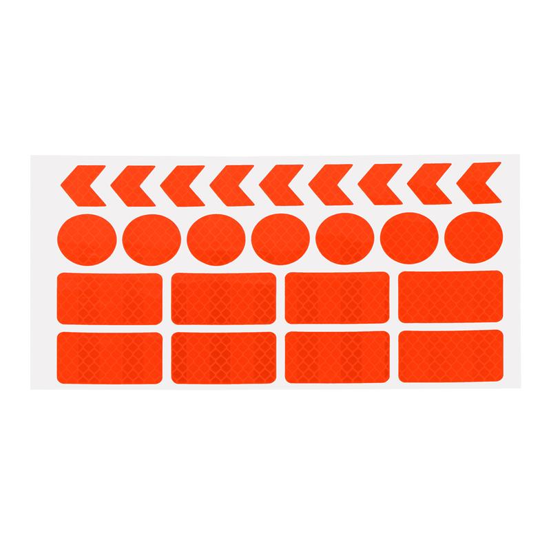 1 Sheet Reflective Sticker Fluorescent Orange Bike Sticker Decorative Sticker Bicycle Sticker For Outdoor Night: Picture 1
