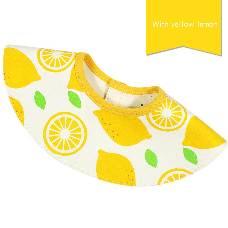 Baby Bandana Slabbetjes 360 Graden Rotatie Fruit Patroon Katoen Baby Peuter Waterdicht Speeksel Voeden Handdoek Accessoires CL5037: Yellow lemon