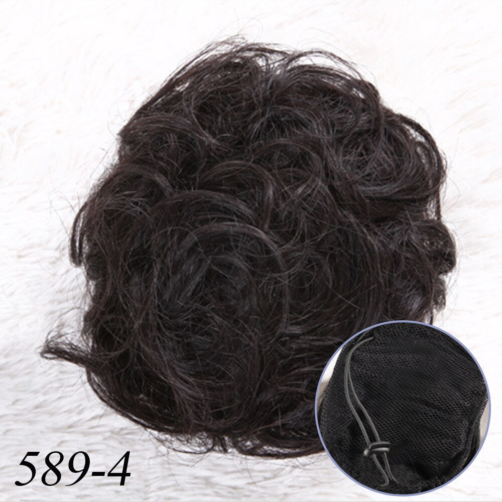 LVHAN Synthetic Curly Chignon Ombre Claw Hair Messy Buns Updo claw Clip In Hairpiece For Women's Hair Buns: 589-4