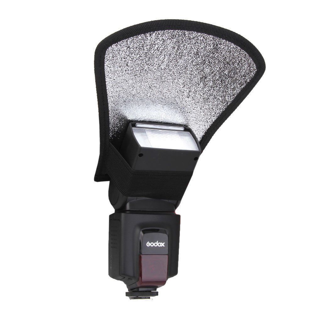 Due-Sides Flash Diffusore Softbox Argento/Bianco Riflettore Della Macchina Fotografica per Nikon Canon Sony Pentax Olympus Yongnuo Godox Flash Speedlite