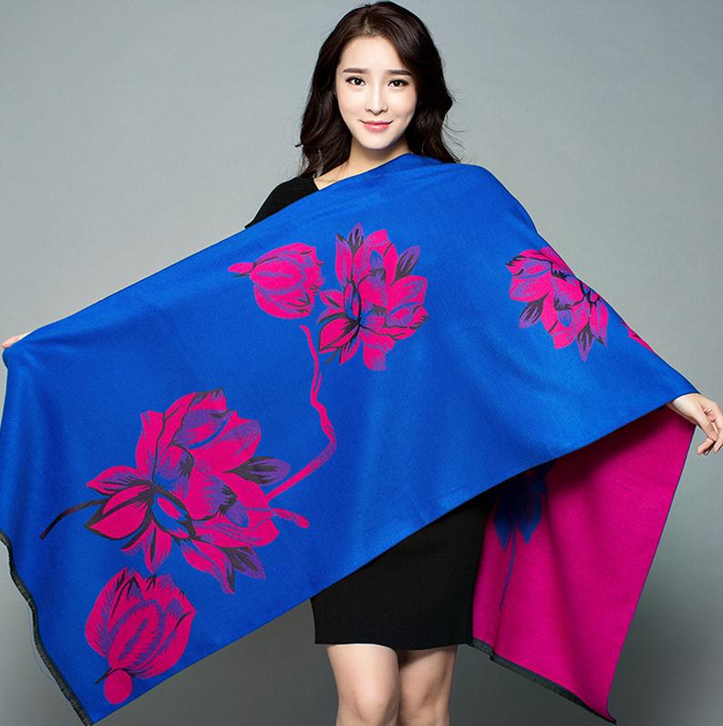 Châle pour femmes, automne hiver, écharpe en cachemire, Pashmina chaude, grande taille, douce, couverture multi-usage: F2