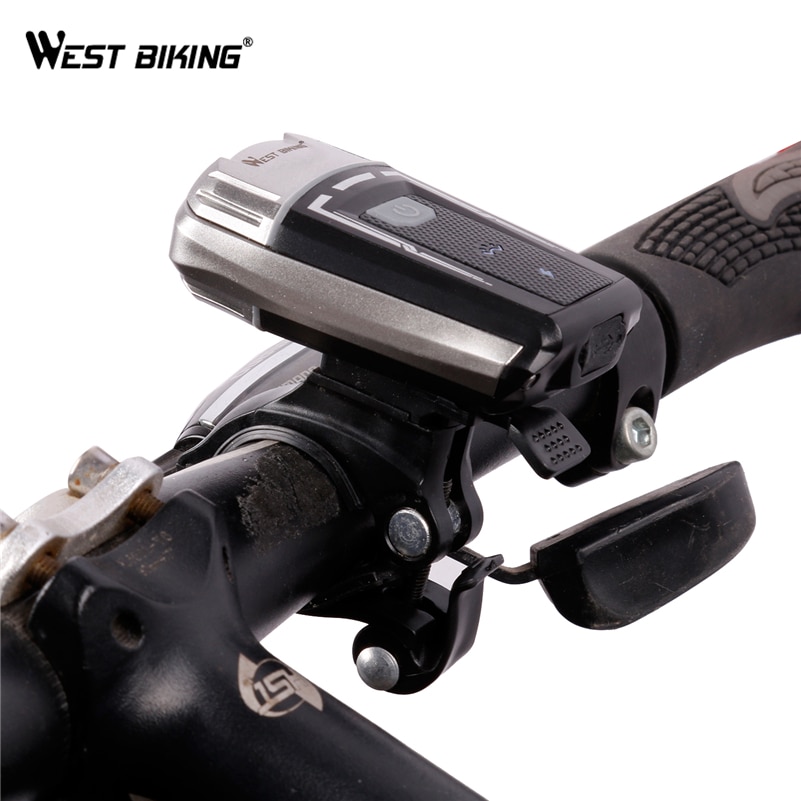 West Fietsen Fiets Licht Usb Oplaadbare Koplamp Cree Led Helm Night Verlichting Veiligheid Stuur Front Knipperen Fiets Licht