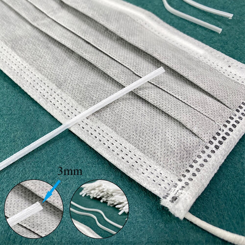 100pc 0.3 10cm plastic neusbeugels voor doe-het-zelf maskers, enkele kern, neusbrugclips, sieradenmateriaal, accessoires, wit