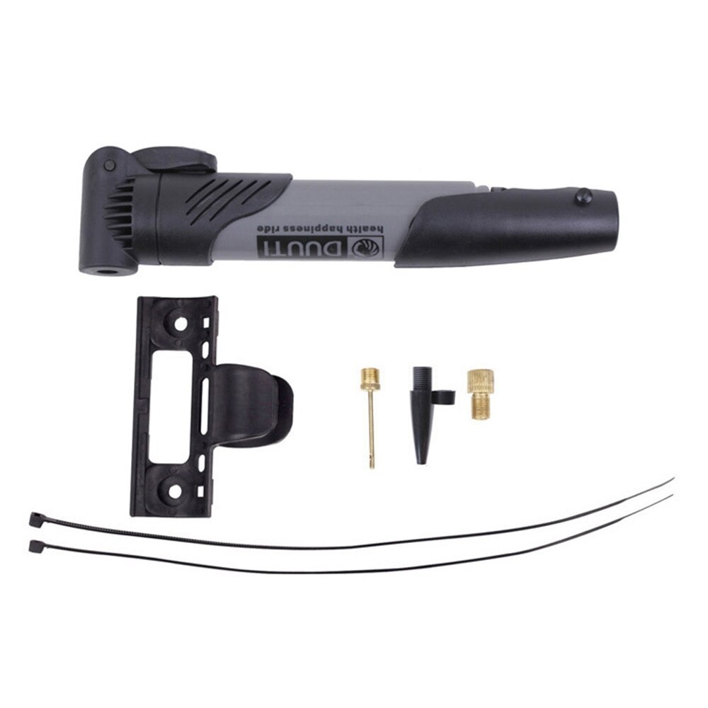 Mini Portable High-strength Plastic Bicycle Air Pump Bike Tire Inflator Super Light Accessories MTB Road Bike Cycling Pump: Gray