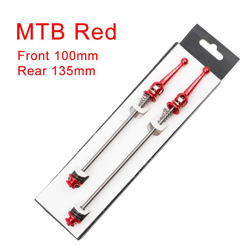 MEROCA 1 Pair MTB Quick Release Skewer is suitable for mountain bike Road bike Quick Release MTB hub quick release parts: MTB Red